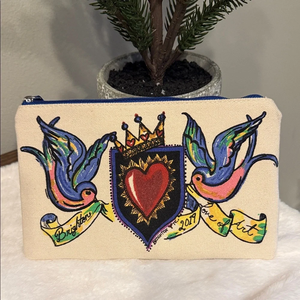 Brighton 2019, Love of Art, Canvas Zippered Pouch—Cosmetic Bag